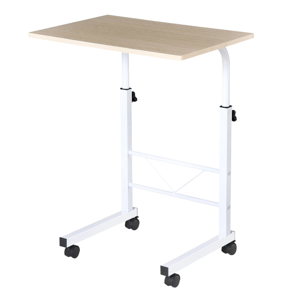 Tavolino con Ruote Regolabile ¨C Xylo ¨C Bianco 60x40x68-78cm