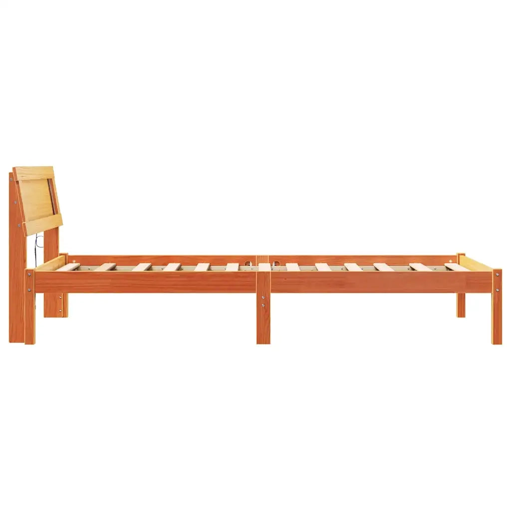 Struttura del letto Marrone cerato 90 x 190 cm Pino massello