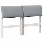 Testiera | Testata imbottita Grigio chiaro 120 cm Pino massello