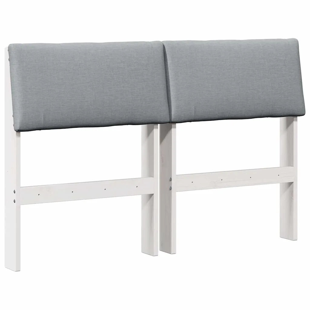 Testiera | Testata imbottita Grigio chiaro 120 cm Pino massello