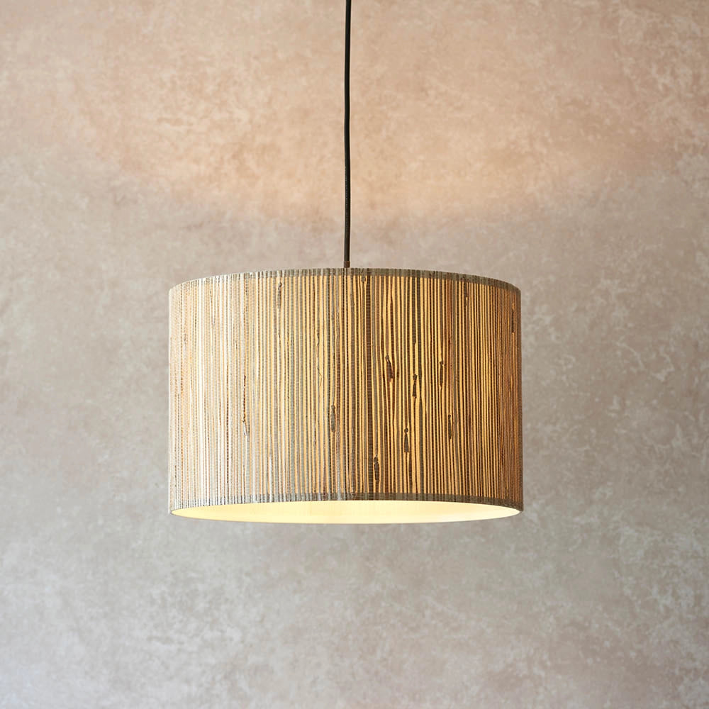 Lampada a sospensione cilindrica alghe beige E27 Endon
