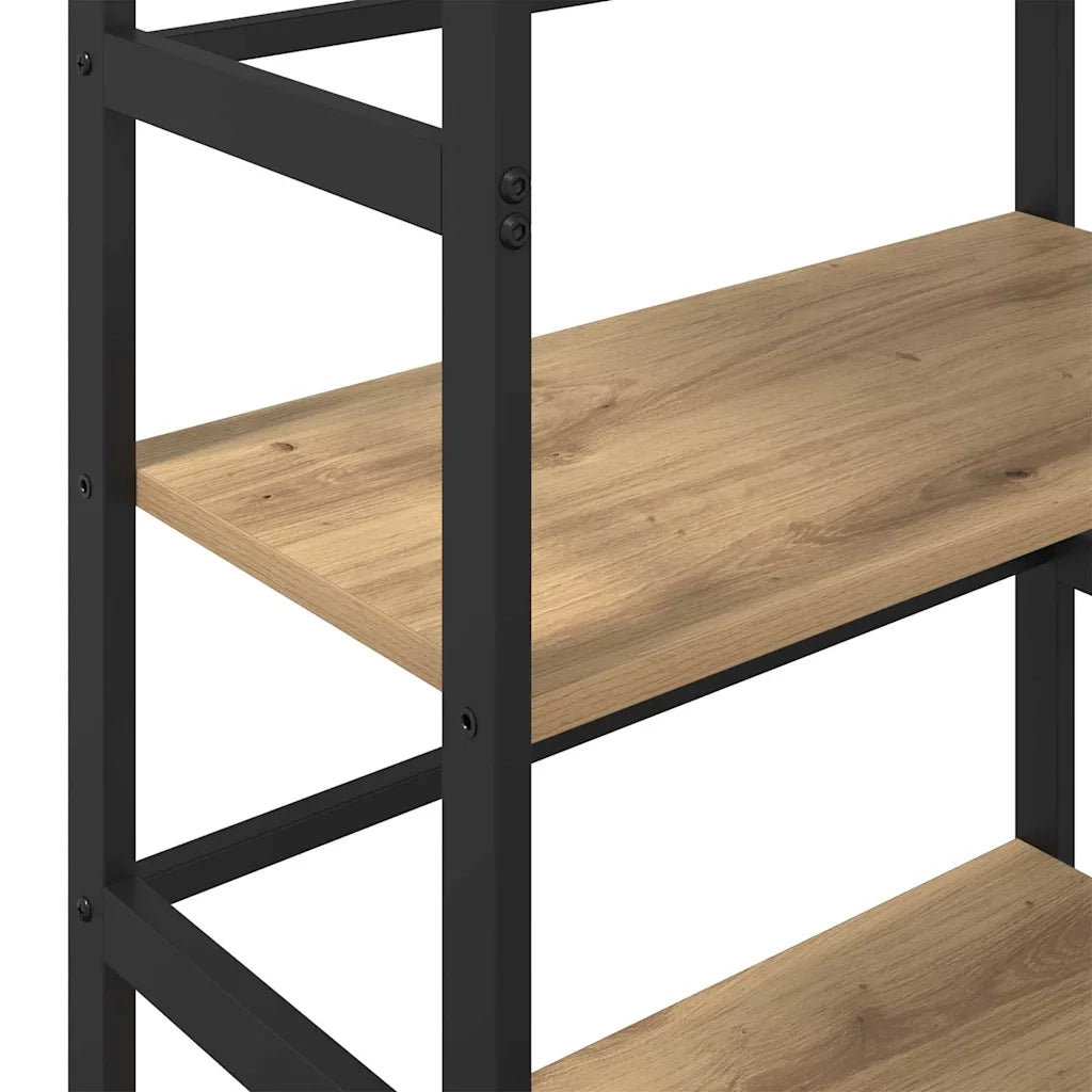 Libreria-Scaffale per Libri-Mobile di Stoccaggio Rovere artigianale 60 x 29,5 x 81 cm Legno multistrato