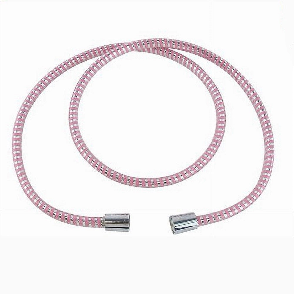 Trade Shop - Tubo Laccio Flessibile Doccia Ricambio 1,8 Mt Laccio Pvc Rivestimento Rosa 87294 -
