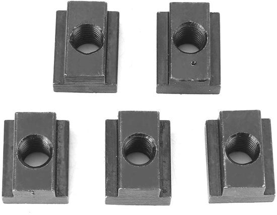 T-moer in Ossidato Nero - M8/M10 - Acciaio 45 di Alta Qualità - T-groef - Connettore di Componenti - Alta Durata - T-groefmoer