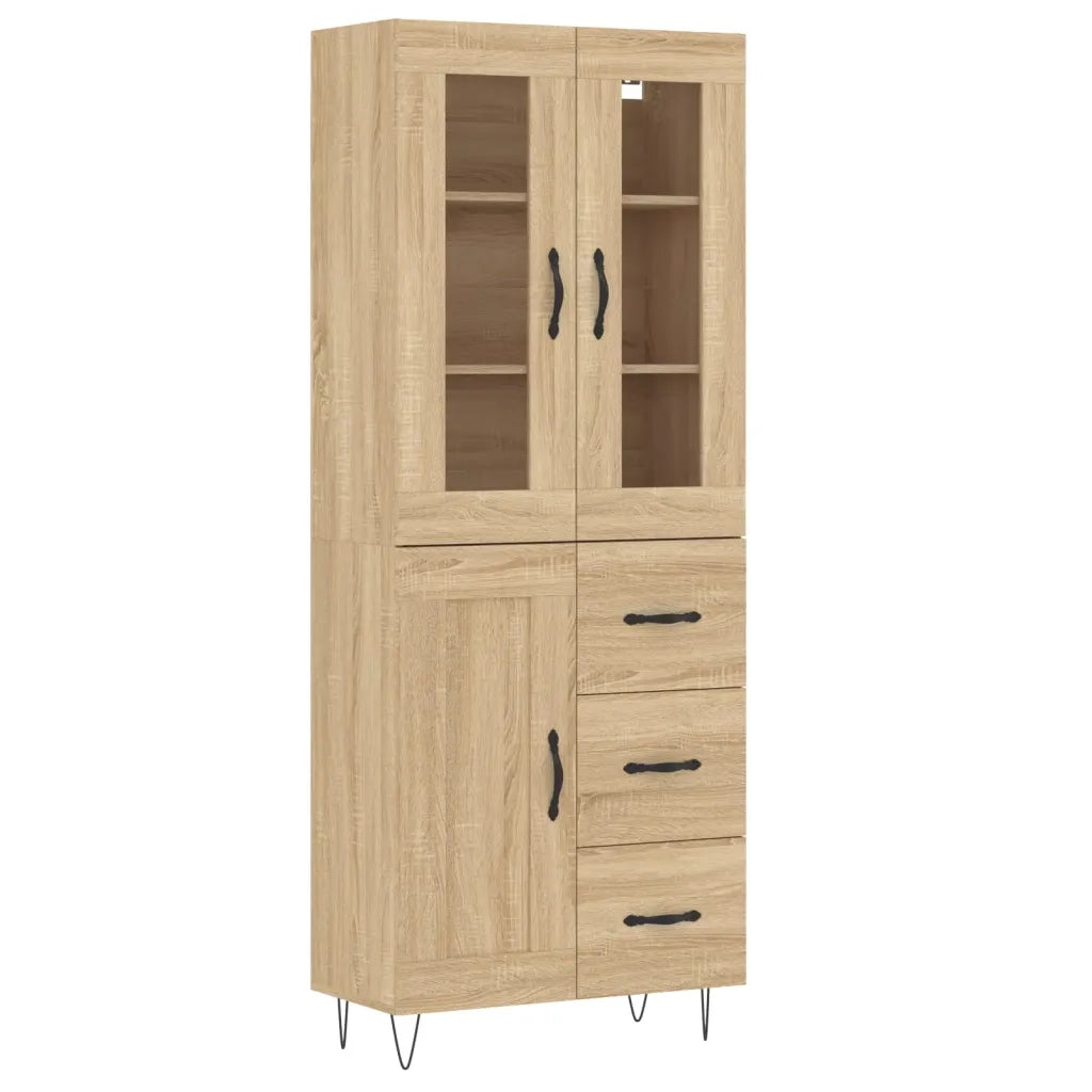 Credenza | Madia | Buffet da pranzo | Armadio da pranzo Rovere Sonoma 69,5x34x180 cm in Legno Multistrato