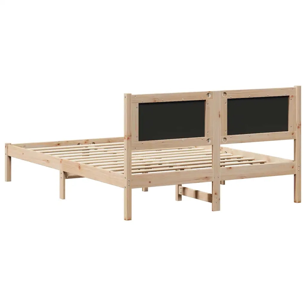 Struttura del letto-Giroletto Grigio chiaro 140 x 200 cm Pino massello 789645