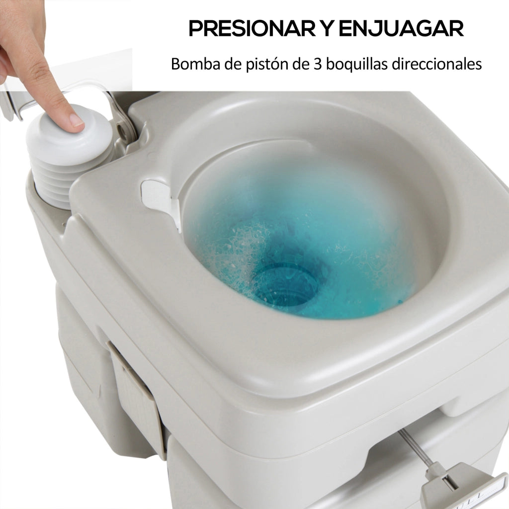 Bagno Chimico Portatile con Serbatoio 20L ¨C Minimal ¨C 41,5x36,5x42 cm