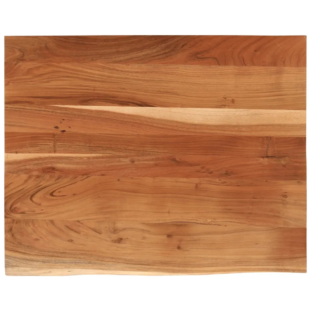 Piano Tavolo | Superficie Tavolo | Piano Scrivania 90x80x3,8 Rettangolare Legno Acacia Bordi Vivi