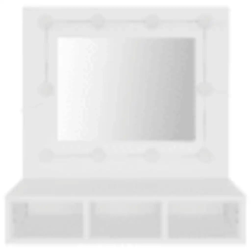 Mobile a Specchio con LED Bianco 60x31,5x62 cm 808882