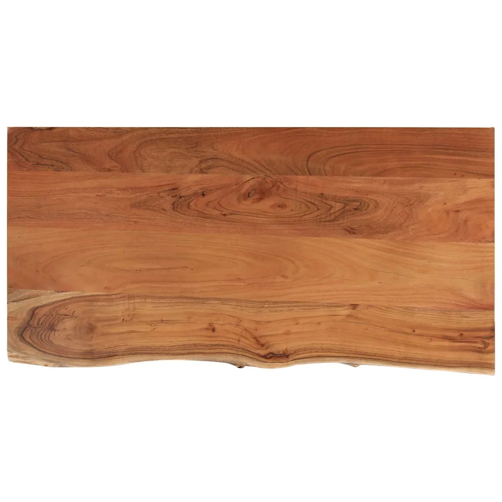 Piano Tavolo | Superficie Tavolo | Piano Scrivania 80x40x3,8 cm Rettangolare Legno Acacia Bordi Vivi