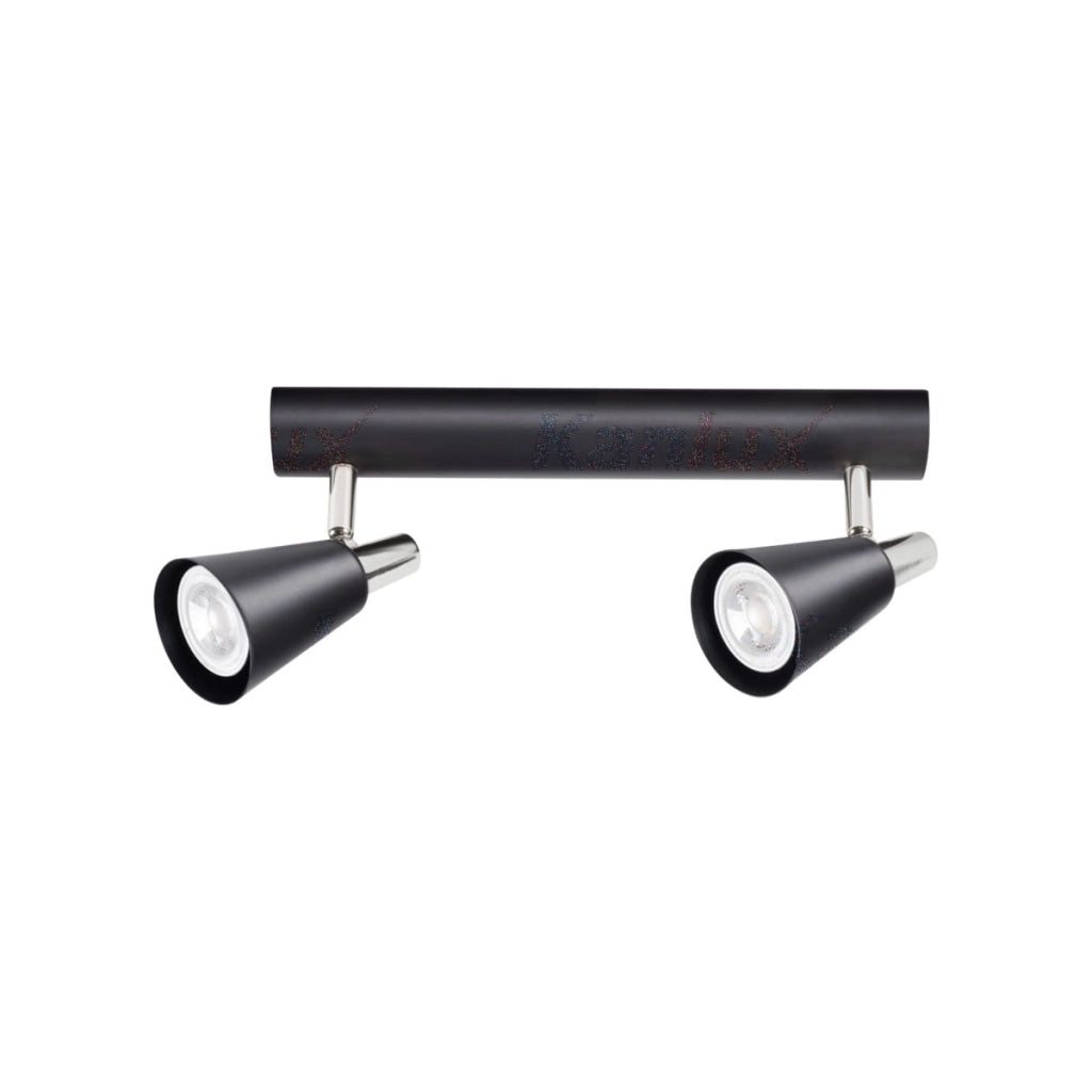 Plafoniera/Applique Kanlux SEMPRA 2xGU10 nera dimmerabile