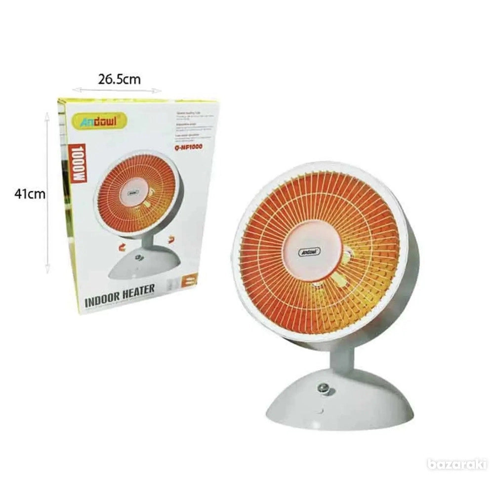Trade Shop - Riscaldatore Al Quarzo Per Interni Portatile Ricaricabile Regolabile Da Tavolo 1000w Q-nf1000 -