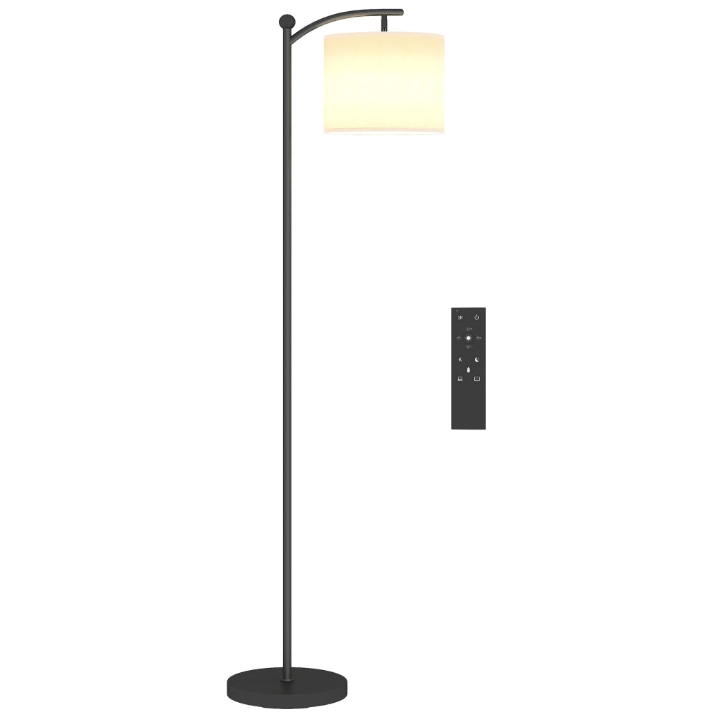 Lampada da Terra LED Dimmerabile con Telecomando ¨C Zephmum ¨C Nero