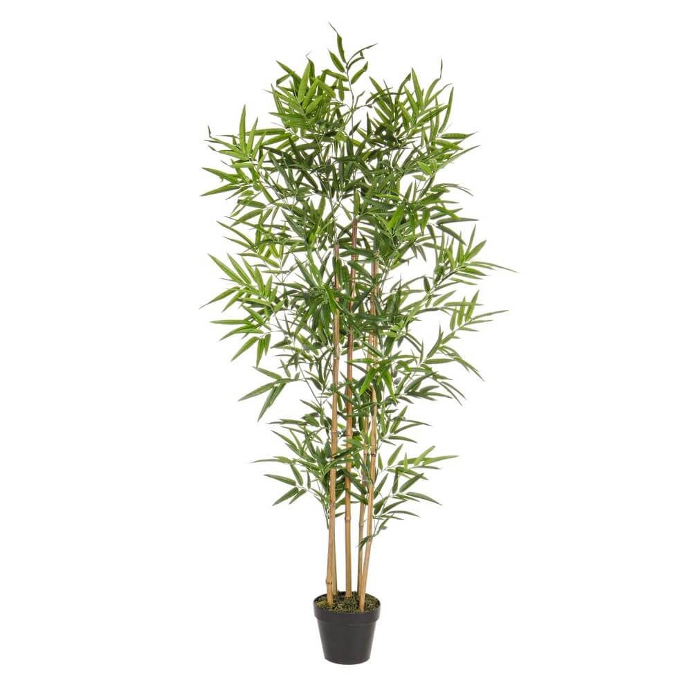 Set di 2 Piante Bamboo Artificiali con Vaso H 185 cm - BAMBOO