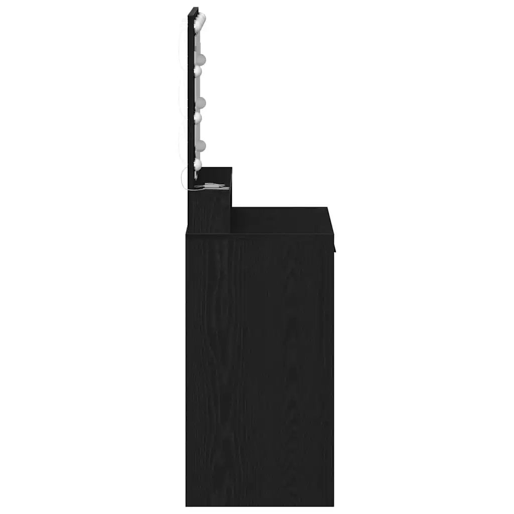 Tavolo da Trucco Rovere Nero 50 x 41 x 135 cm Legno multistrato 865092