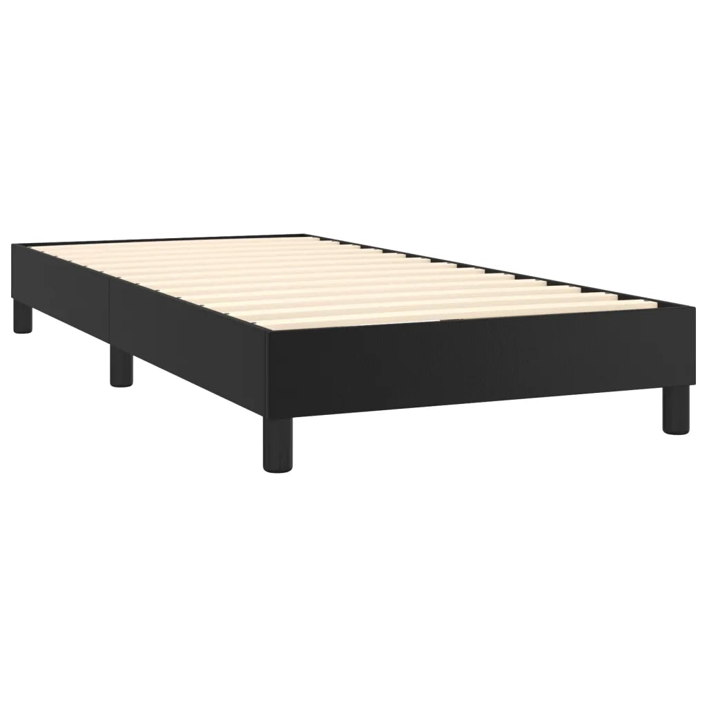 Giroletto a Molle con Materasso e LED-Struttura Letto Nero 90x200 cm Similpelle 520602