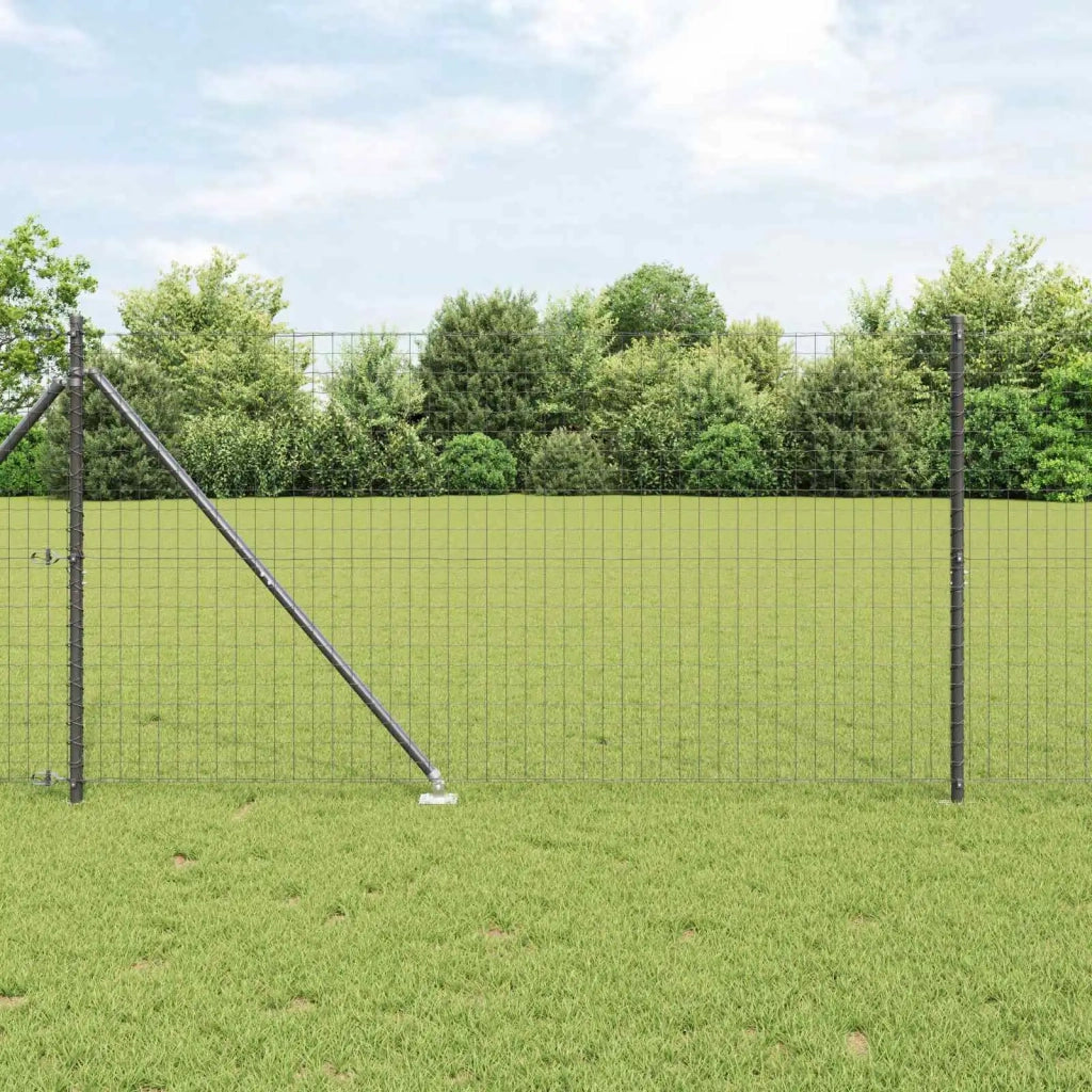 Palo della recinzione 26 pcs Grigio 3,2 x 3,2 x 185 cm