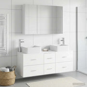 Set di mobili per il bagno 4 pcs Bianco 3406783