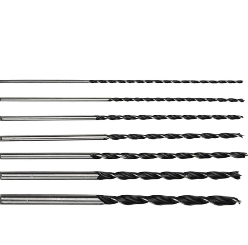 SERIE 7 PUNTE TRAPANO PER LEGNO LUNGHE 300 mm Ø 4, 5, 6, 7, 8, 10 e 12 mm