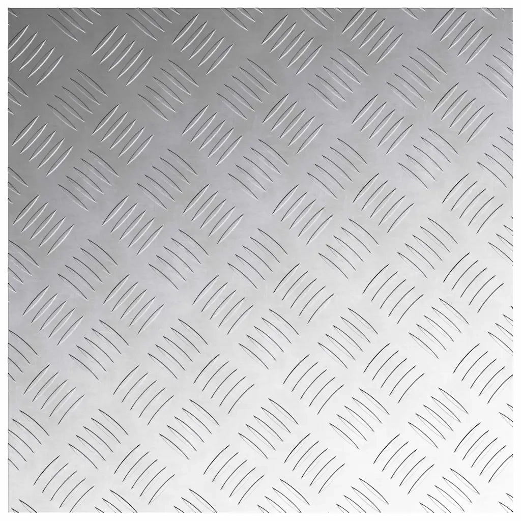 Gradini per Scale Quadrato 4 pcs Argento 50 x 50 cm Alluminio 4104344
