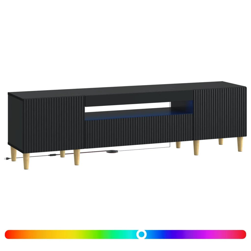 Mobile TV LED Nero Legno ingegnerizzato 896686
