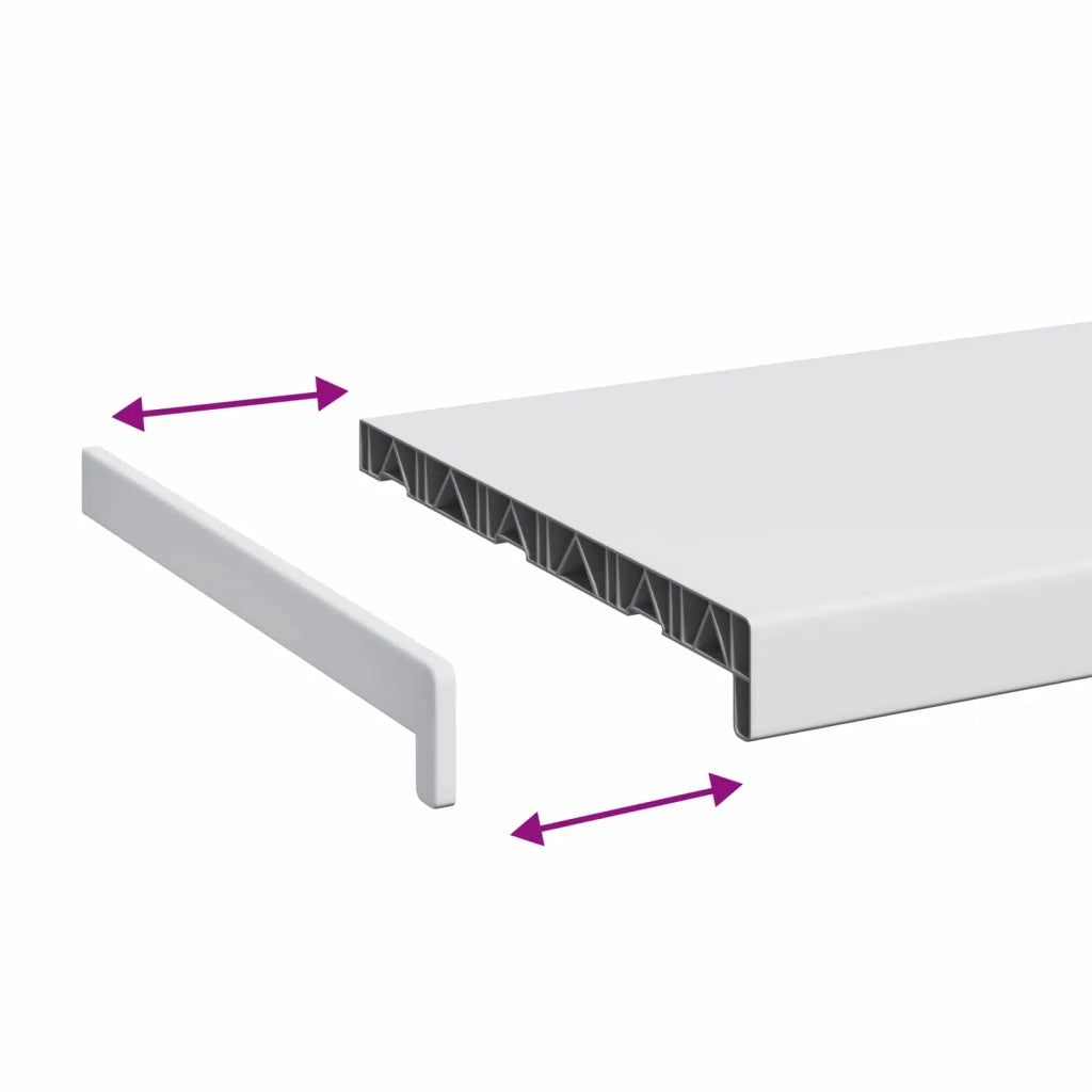 Soglia della Finestra Bianco 100 x 35 x 4,5 cm PVC 42046812