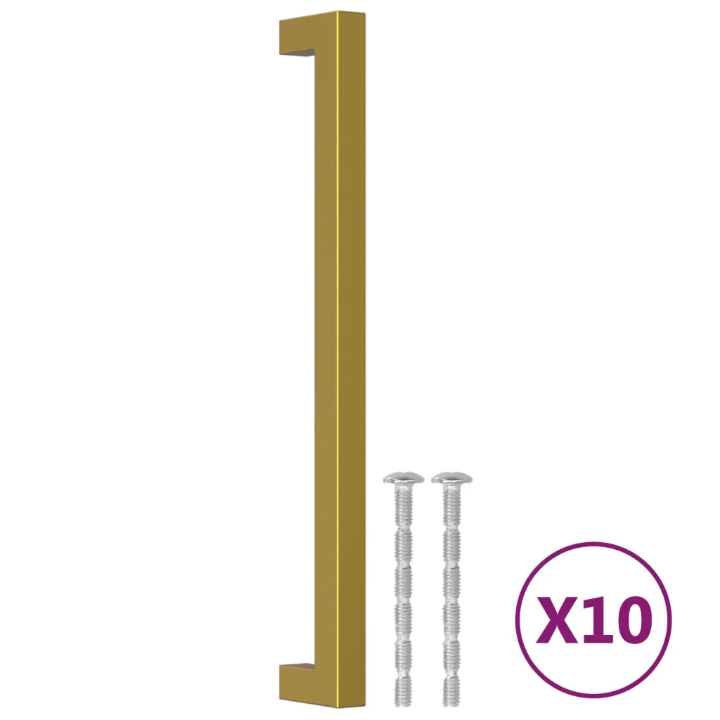 Maniglie per Mobili 10 pz Oro 224 mm in Acciaio Inox 3203672