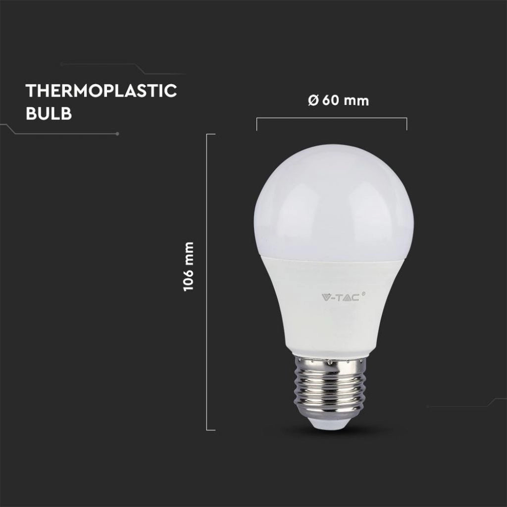 Lampada Led E27 A58 9W=60W Neutro 4000K Bulbo Sfera Chip Samsung Garanzia 5 Anni SKU-229