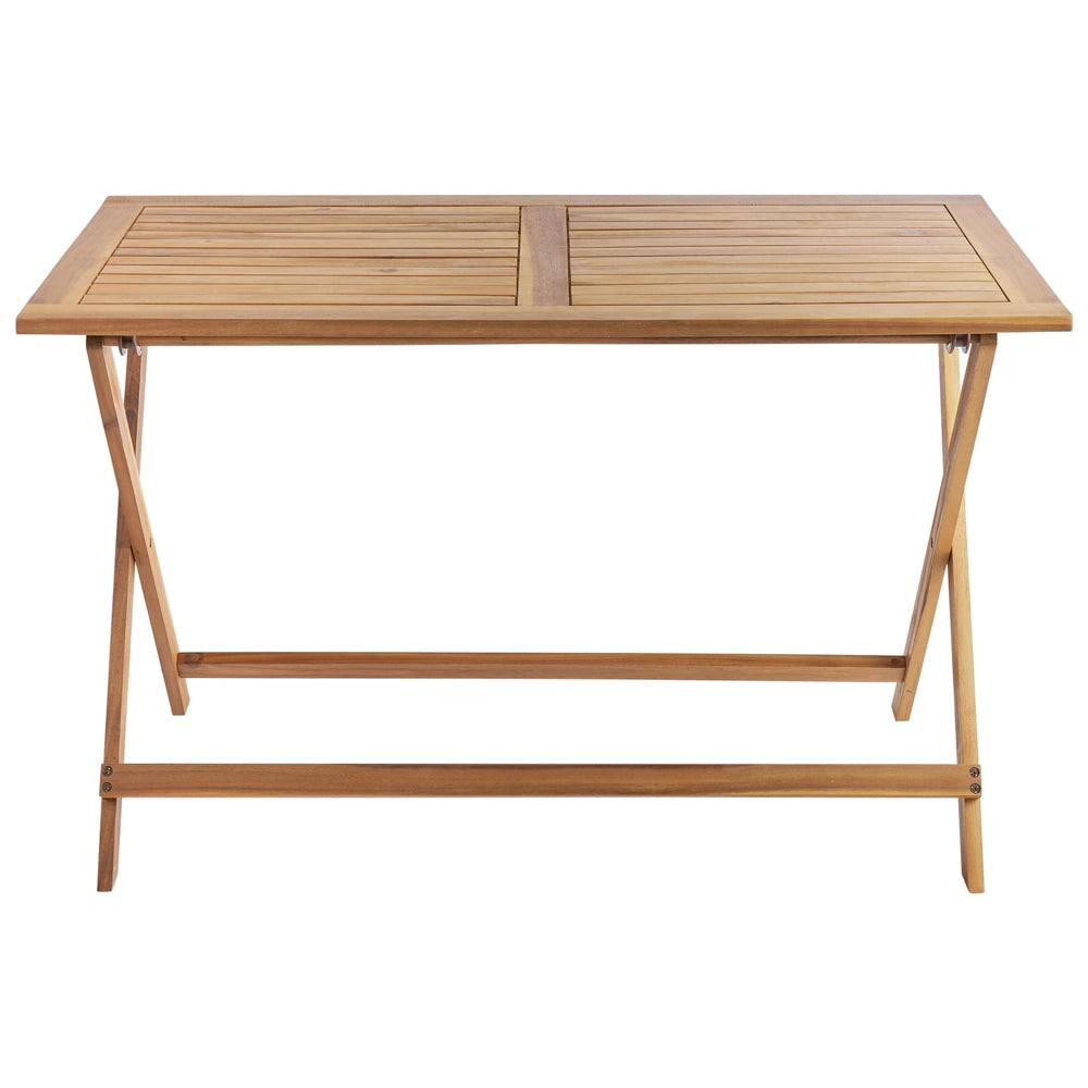 Set da pranzo da giardino Verde Tavolo in legno di acacia 120 x 60 cm 4 sedie da esterno