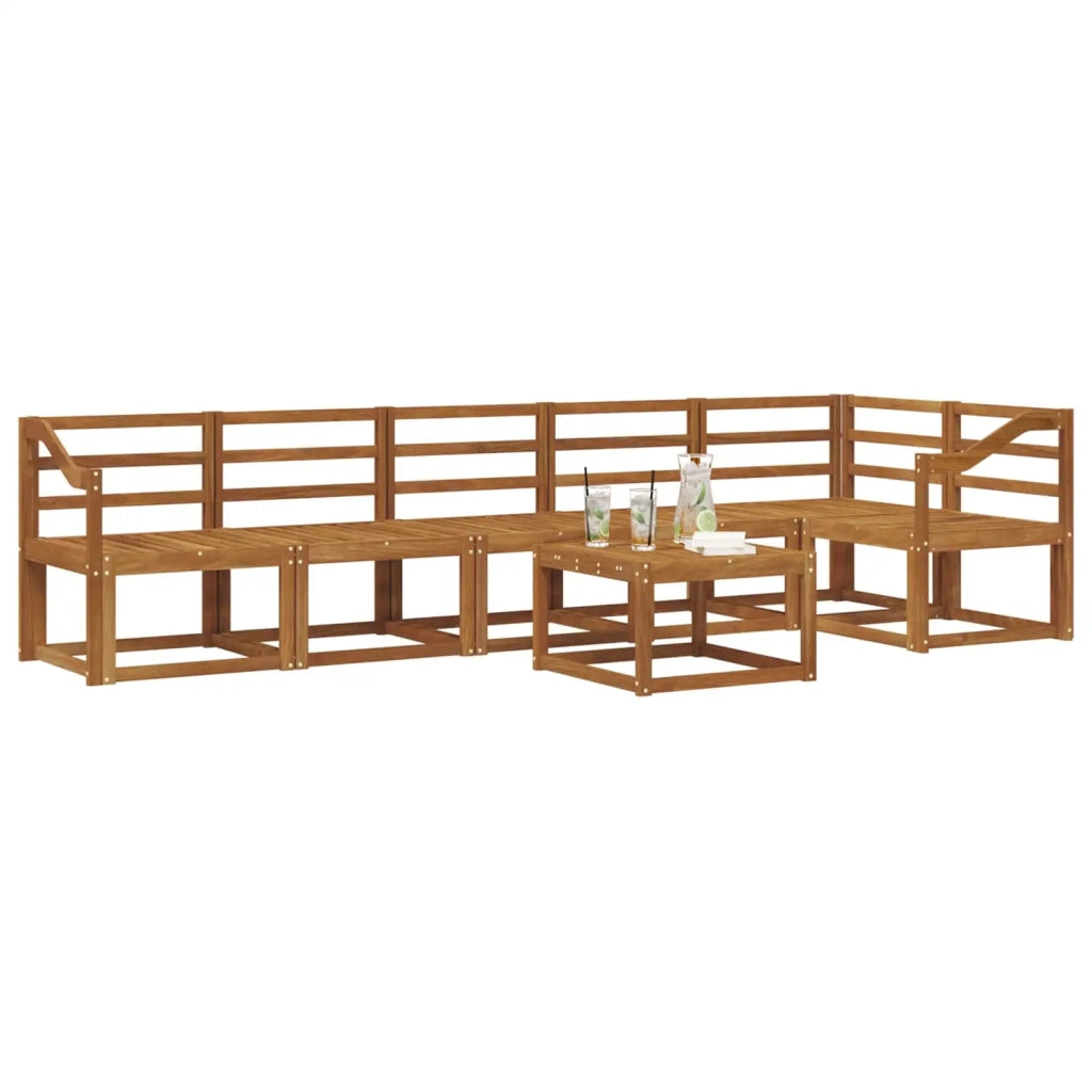 Set di divani da esterno 7 pcs Naturale 3366512