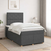 Letto box spring con materasso Grigio Scuro 120 x 190 cm 3453845