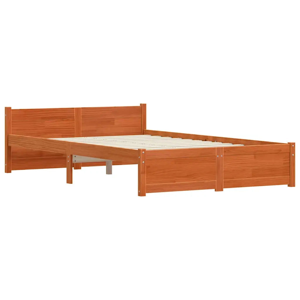 Struttura del letto-Giroletto Marrone cerato 195,5 x 125,5 x 51 cm