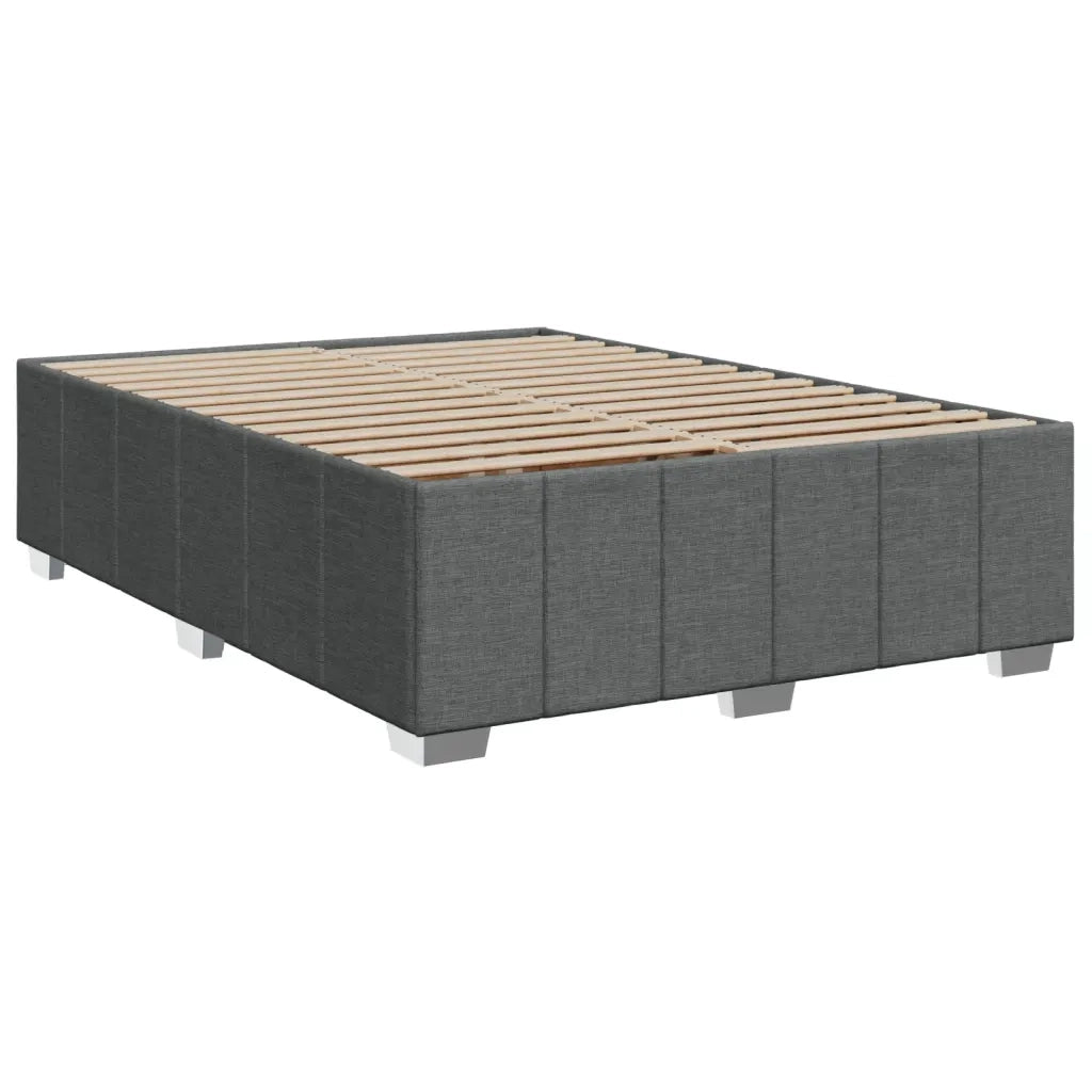 Giroletto a Molle con Materasso Grigio Scuro 160x200 cm Tessuto 3289427