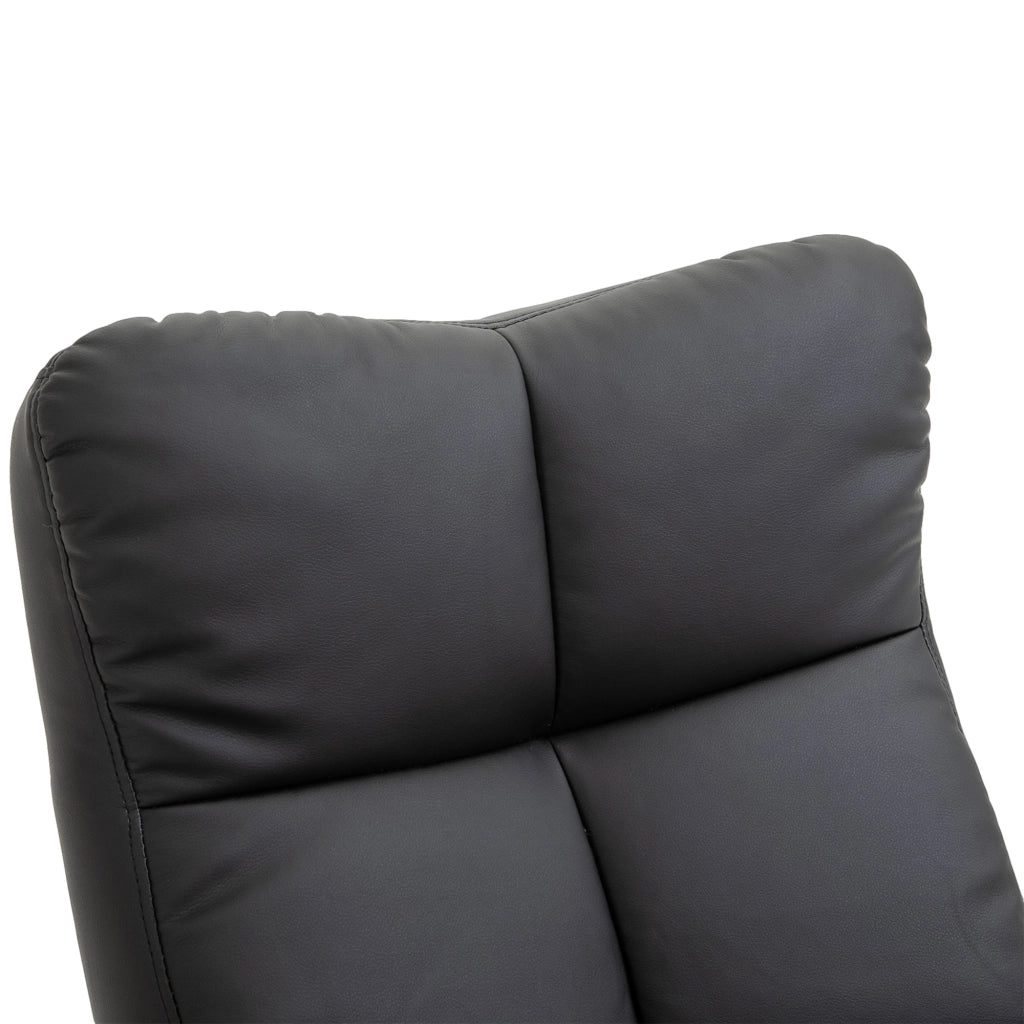 POLTRONA Massaggiante Reclinabile 80x86x99 cm Nero con Poggiapiedi