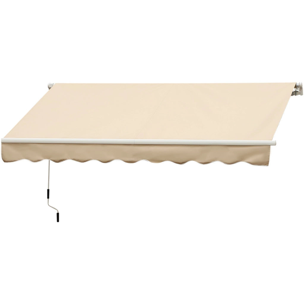 Tenda da Sole Avvolgibile ¨C zephmum ¨C Alluminio Poliestere Beige 3x2.5m