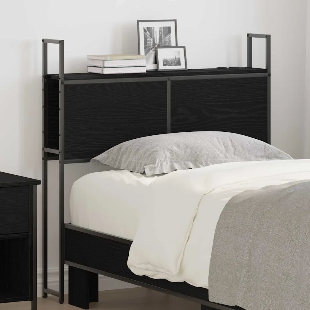 Testiera | Testata con Stazione di Carica e Storage Rovere nero