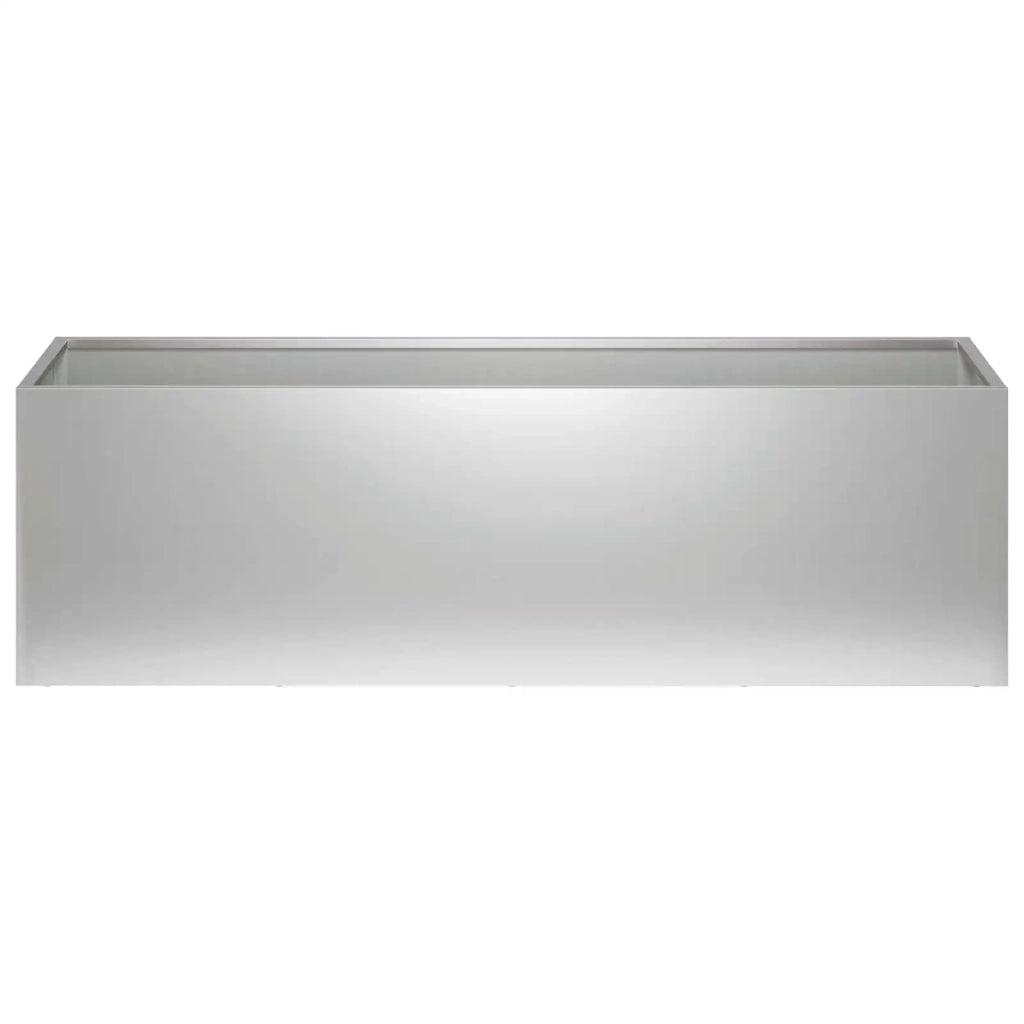 Vaso da giardino 2 pz Argento 100 x 30 x 30 cm Acciaio zincato 8005229