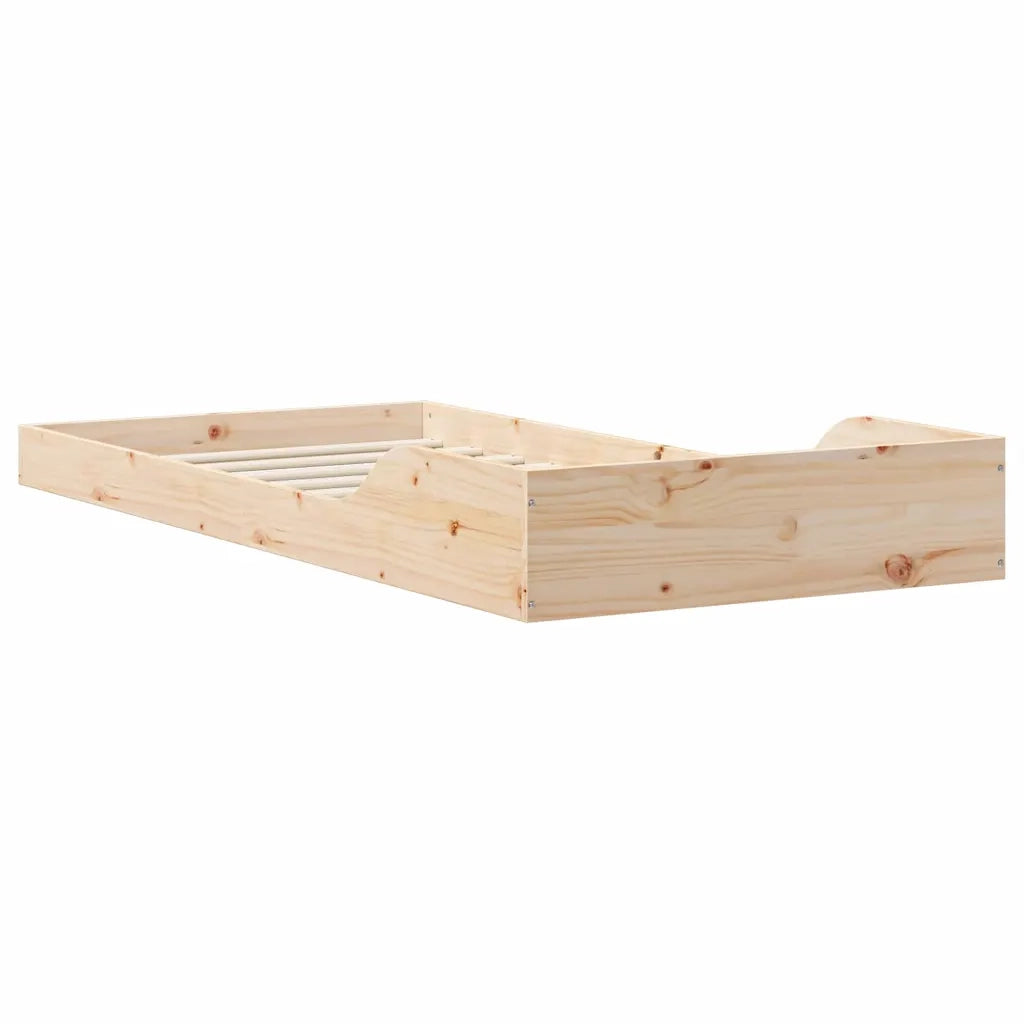 Letto singolo | Letto per adulti | Struttura del letto Naturale 80 x 210 cm Pino massello