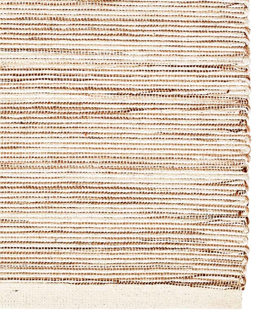 Tappeto NATURAL BEIGE cm.55x110 tinta unita effetto naturale 100% cotone, tappetino bagno stuoia cucina multiuso lavabile in lavatrice