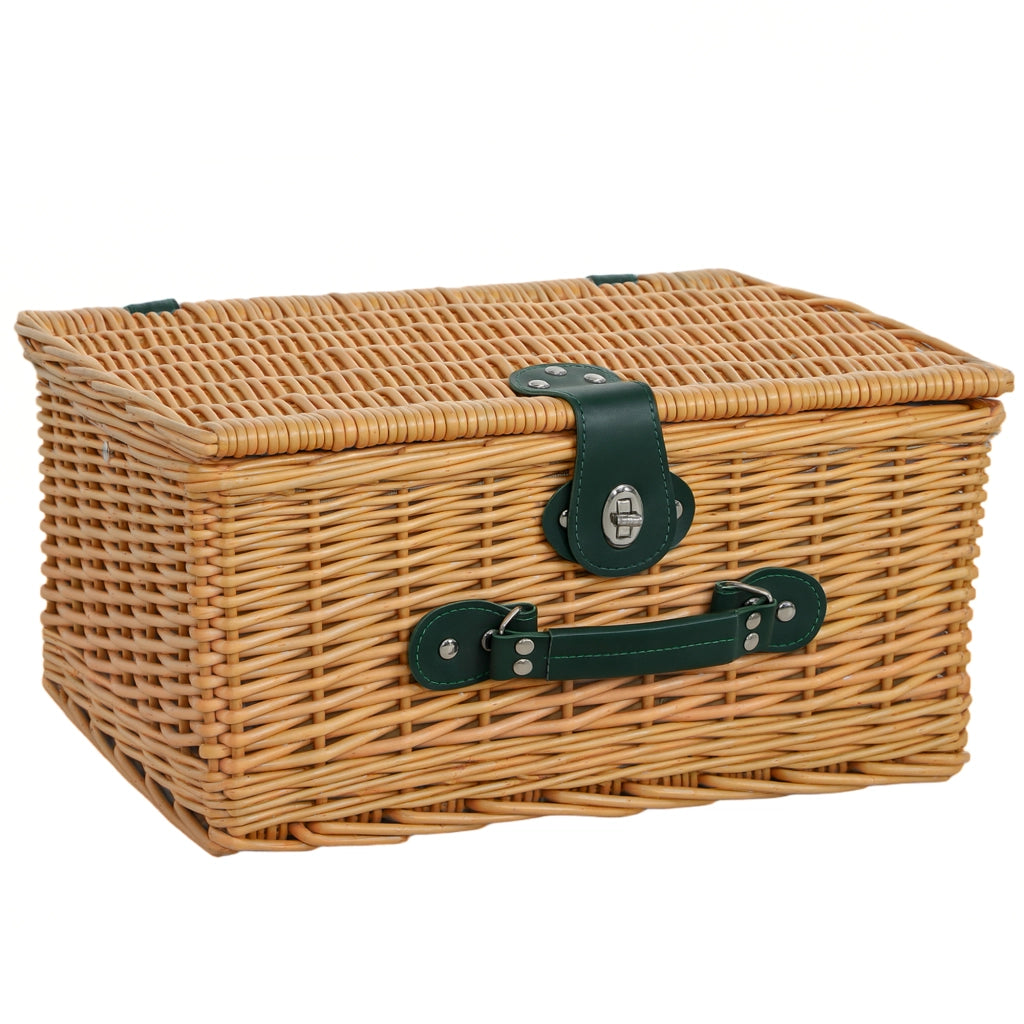 Cesta da picnic in vimini per 2 persone ¨C Xylo ¨C con scomparto isolante e set posate marrone chiaro