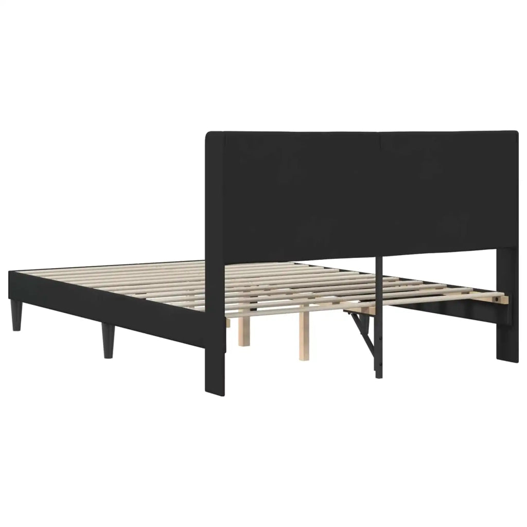 Struttura del letto con testiera-Giroletto Nero 160 x 200 cm Velluto 638313