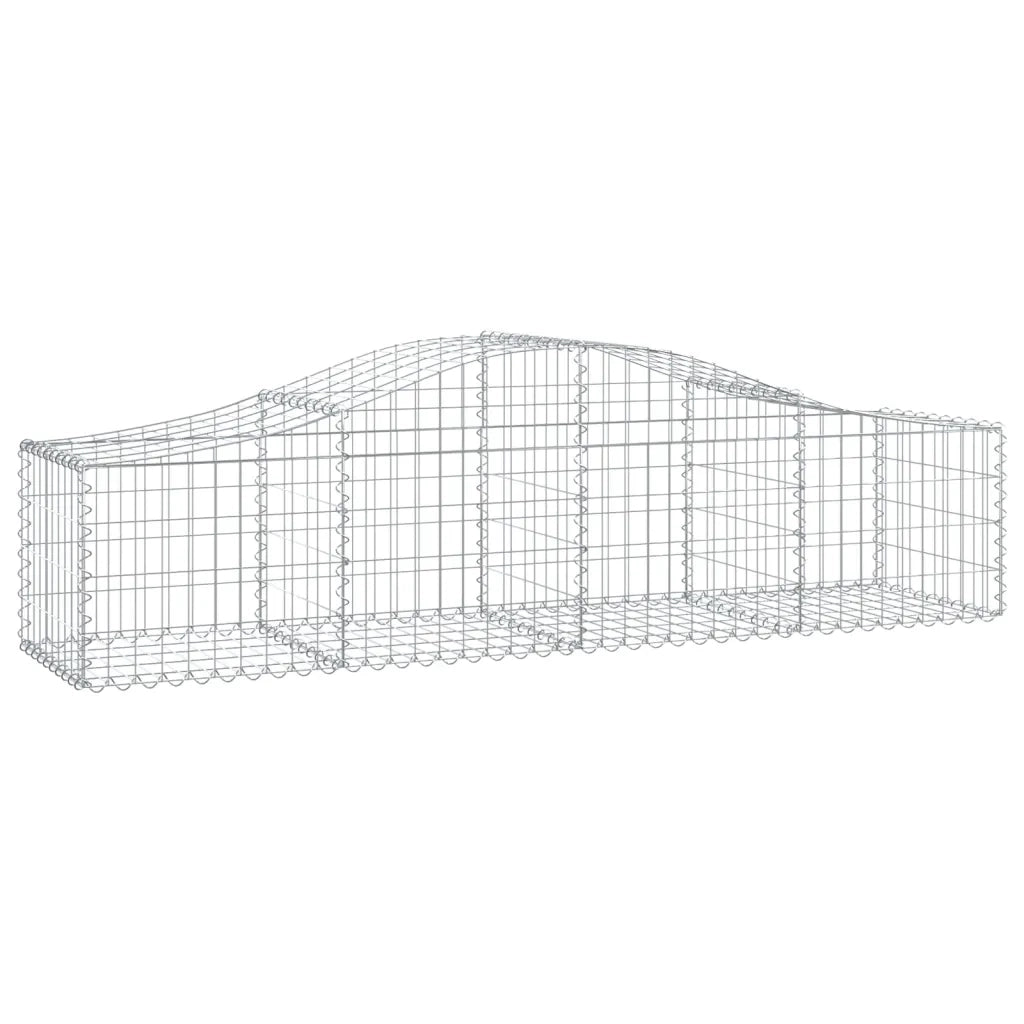 Cesti Gabbioni ad Arco 8 pz 200x50x40/60 cm Ferro Zincato 3145583