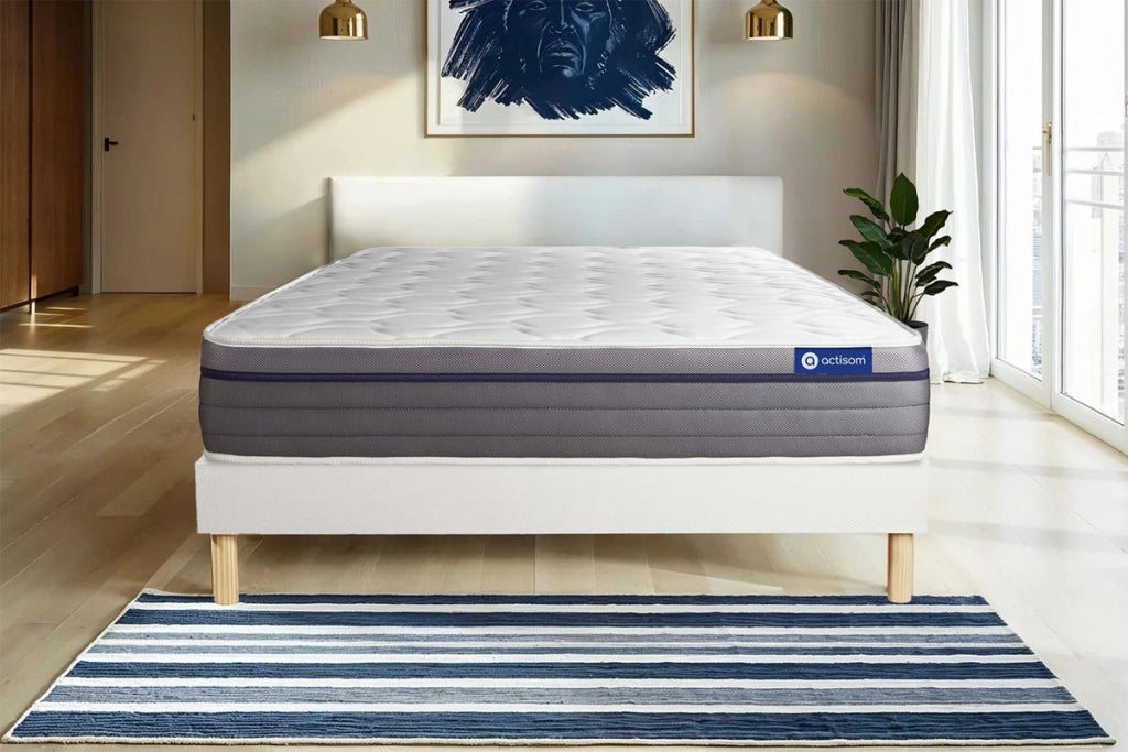 Kit rete e materasso matrimoniale Actiflex zen 90x200cm - Spessore : 26cm - Molle insacchettate e memory foam - Bilanciato -