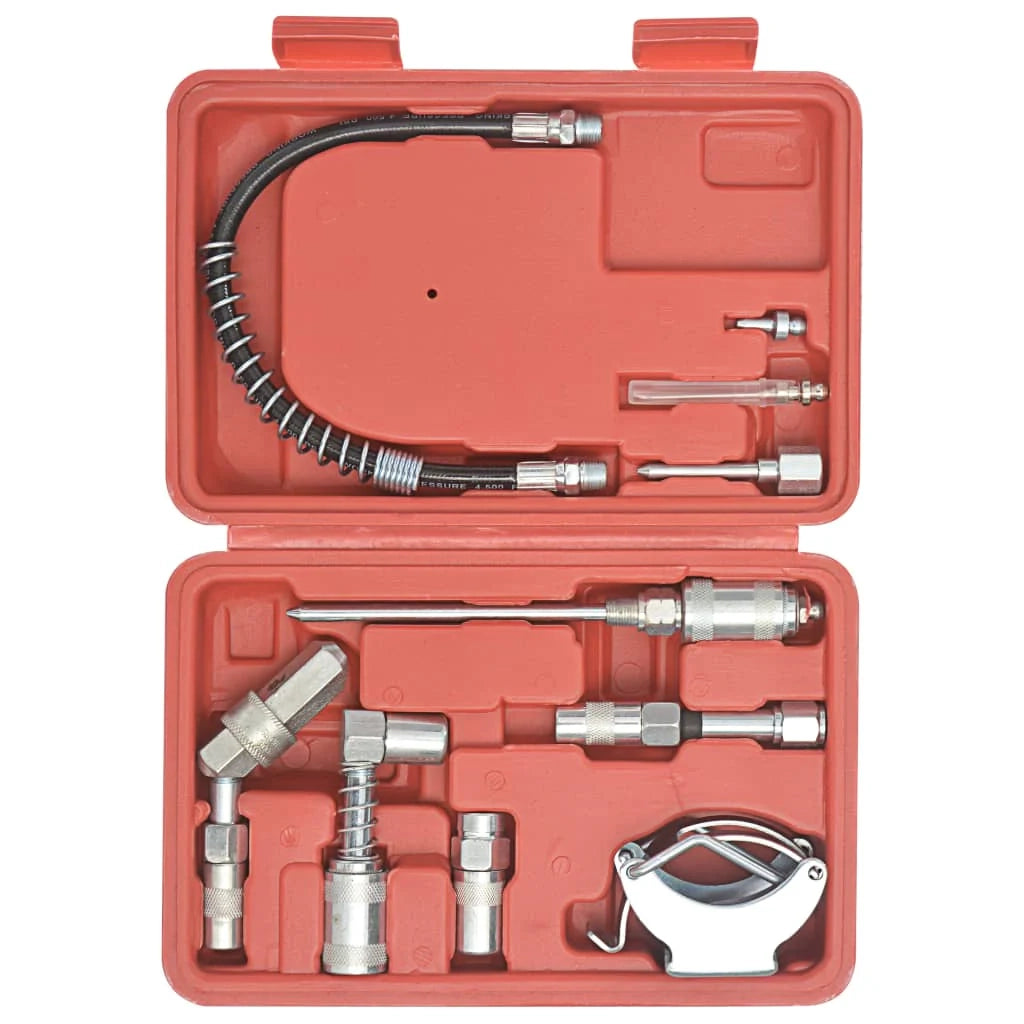 Kit di accessori per la lubrificazione da 11 pezzi per officina/garage (02_0004222)