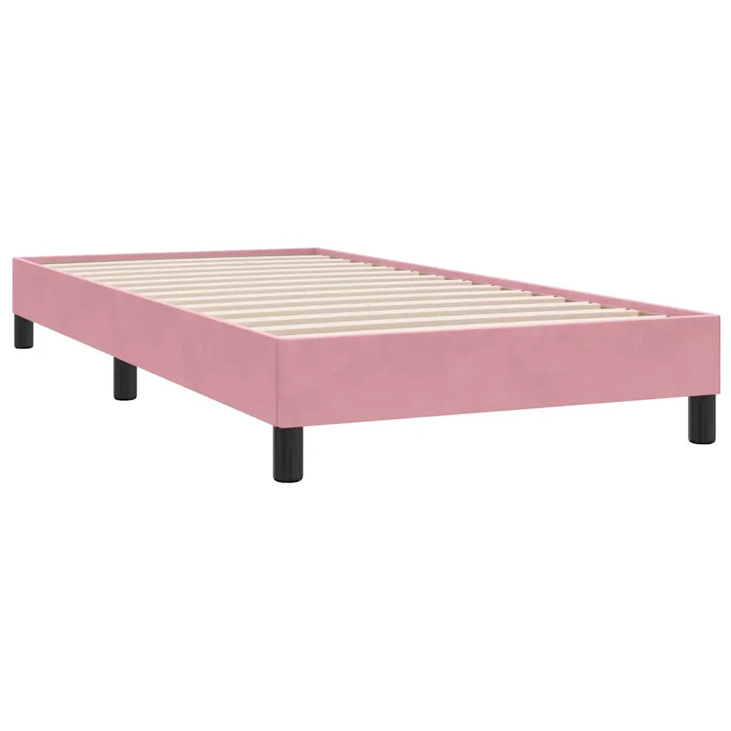 Letto singolo | Letto per adulti | Giroletto senza Materasso Rosa 80x220 cm Velluto
