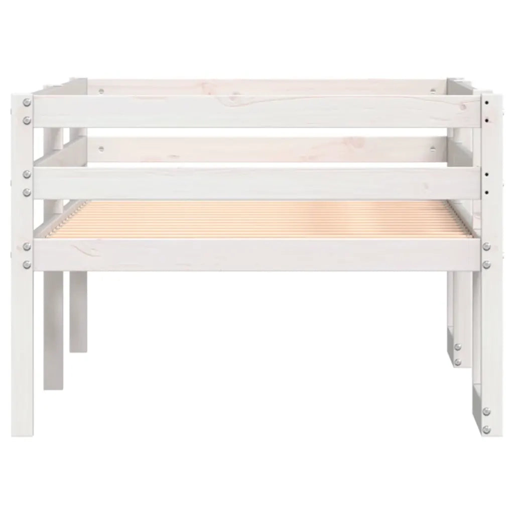 Giroletto per Bambini Bianco 90x200cm in Legno Massello di Pino