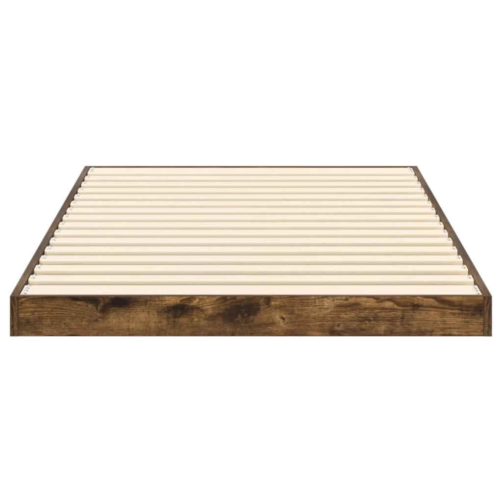 Struttura letto a terra Rovere fumé 80 x 200 cm 893536