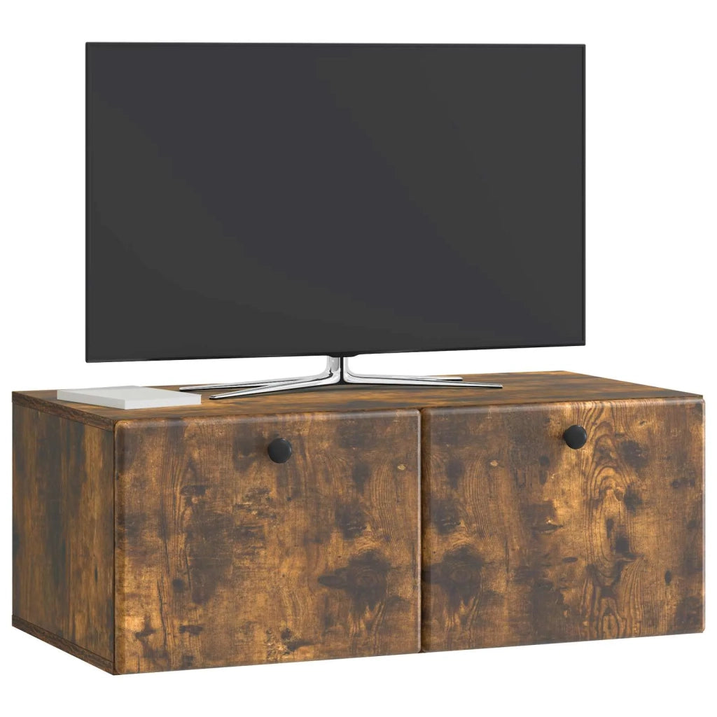 Mobile Porta TV da Muro 78,5 x 41 x 30 cm Rovere Fumo 899200