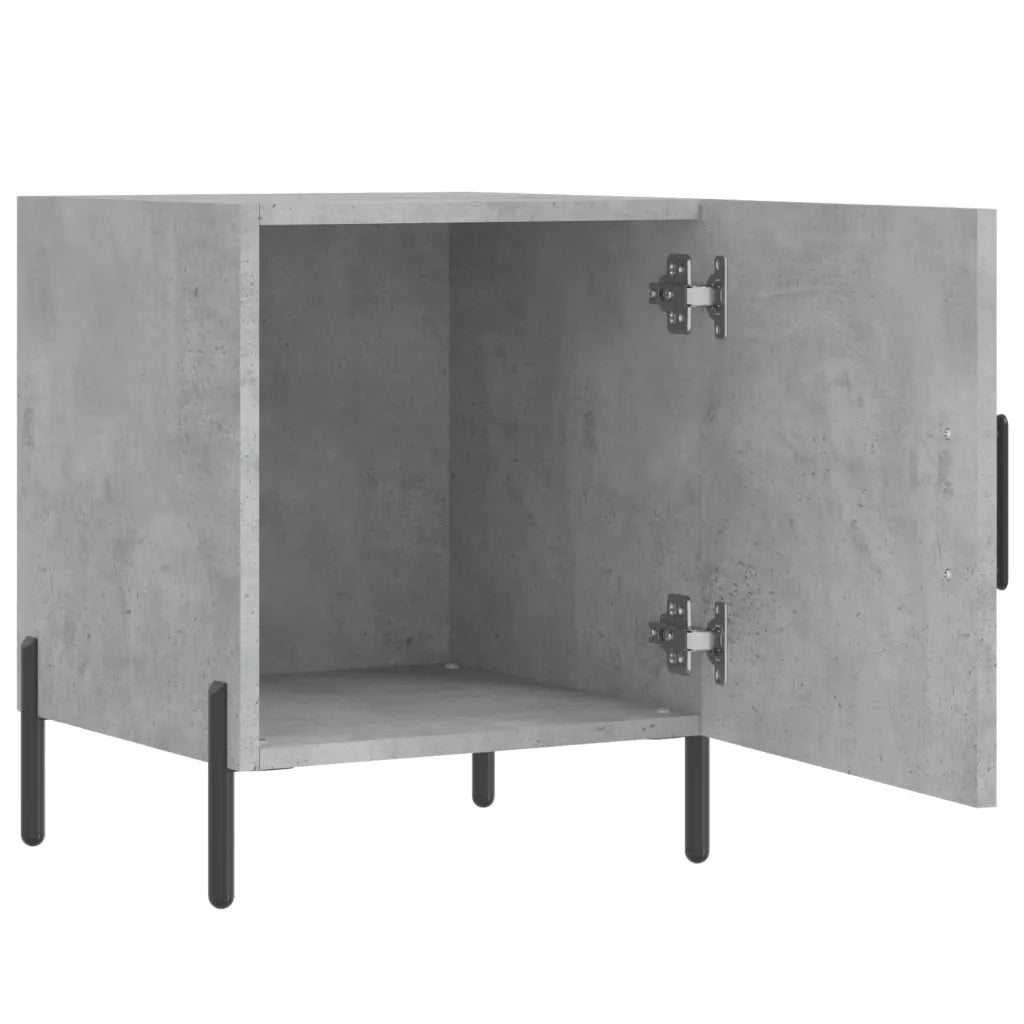 Comodini 2 pz-Set di 2 Tavolino da notte Grigio Cemento 40x40x50 cm in Legno Multistrato 896216