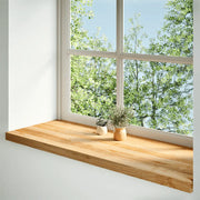 Davanzali 2 pz Marrone Chiaro 100x40x2 cm Legno Massello Rovere CFW6996086